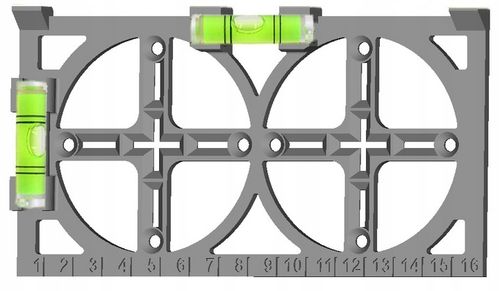 WZORNIK SZABLON DO WYMIAROWANIA OTWORÓW PUSZEK ELEKTRYCZNYCH ZESTAW na Arena.pl