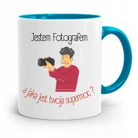 Kubek Błękitny Fotografa Jestem Fotografem Prezent Z Nadrukiem Ze Zdjęciem