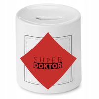 Skarbonka Dla Lekarza Doktora Super Doktor Prezent Z Nadrukiem Ze Zdjęciem