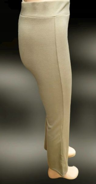 Spodnie damskie elastyczne HIT wzorek bawełna wysoki stan L/XL BEŻOWE zdjęcie 6