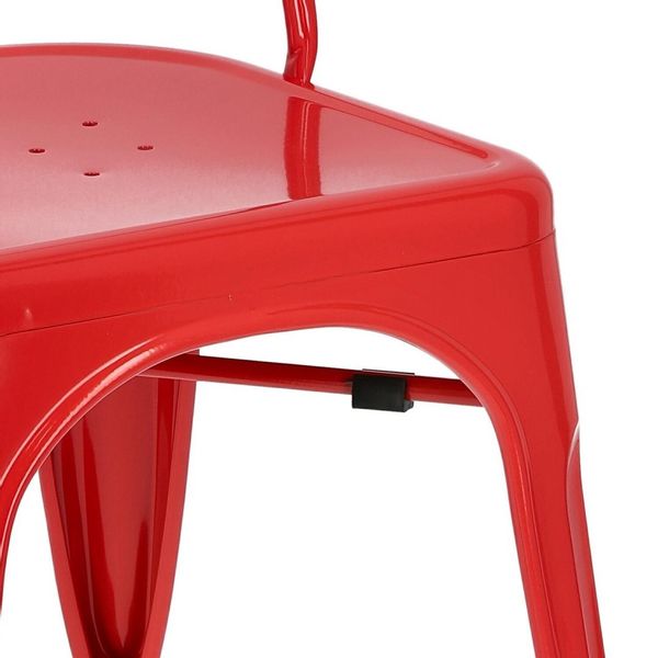 Krzesło Paris czerwone inspirowane Tolix zdjęcie 11