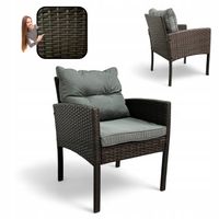 FOTEL OGRODOWY MEBLI OGRODOWYCH SFS078-SC TECHNORATTAN BRĄZ