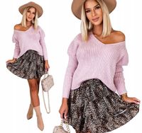 Zjawiskowy KOBIECY SWETEREK Mięciutki V-NECK Szpic