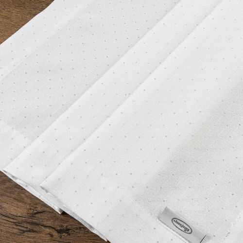 Obrus dekoracyjny ELLEN 85x85 Eurofirany biały w srebrne kropki na Arena.pl