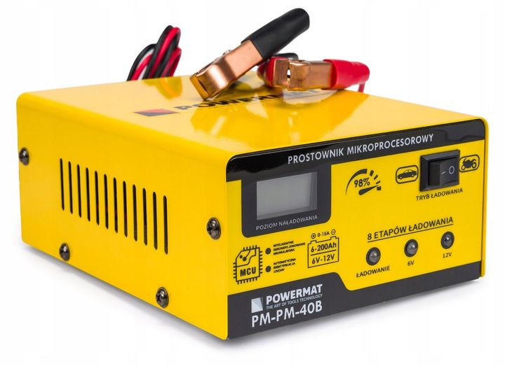 Prostownik MIKROPROCESOROWY Akumulatorowy 6V 12V PM-PM-40B PM0712 zdjęcie 3