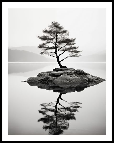 Plakat 50x65cm Samotne Drzewo zdjęcie 3