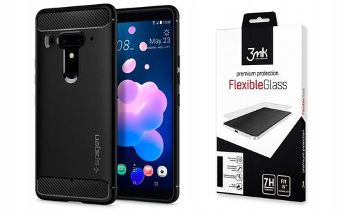 ETUI HTC U12+ PLUS SPIGEN RUGGED ARMOR + SZKŁO 3MK na Arena.pl