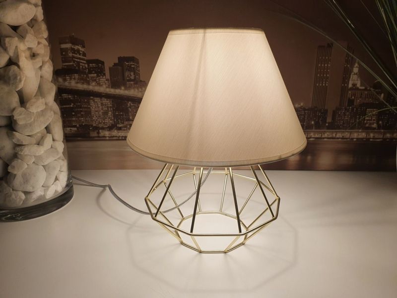 Lampka nocna 1xE27 PATI GOLD/WHITE II zdjęcie 3