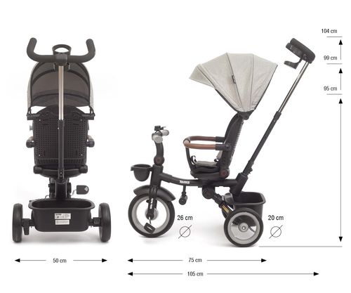 MILLY MALLY 6424 Rowerek trójkołowy Twinkle grey na Arena.pl