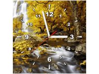 30X30CM ZEGAR JESIENNY WODOSPAD OBRAZ DREWNO