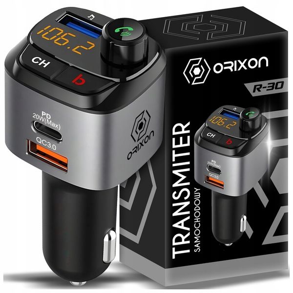 TRANSMITER SAMOCHODOWY BLUETOOTH FM 2X USB TRANSMITER WIELOFUNKCYJNY zdjęcie 1