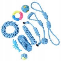 ZABAWKI DLA PSA PSÓW ZESTAW SZARPAK GRYZAK SZNUR PIŁKA KLAPEK 10 ELEMENTÓW