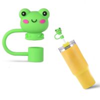 Silikonowa Osłonka Zatyczka na słomkę pyłoszczelna Żaba