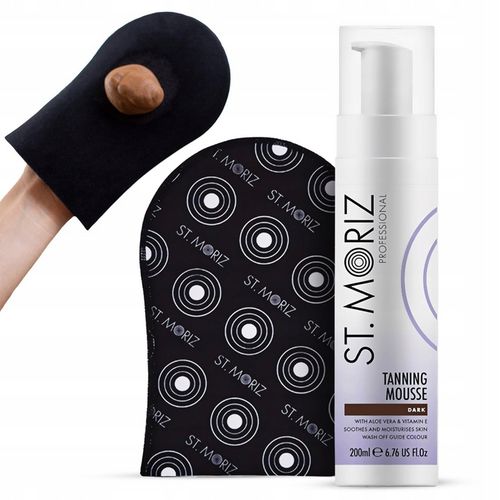 ST. MORIZ Tanning Mousse Mus Samoopalający Dark Ciemny 200ml + Rękawica na Arena.pl