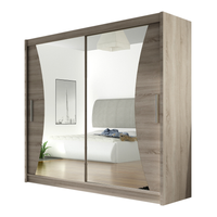 Szafa przesuwna Bega V z lustrem 180cm - pojemna garderoba - TRUFLA