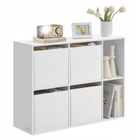 REGAŁ NA KSIĄŻKI PÓŁKA BIAŁY 62x83x27 CM LOFT SEGREGATORY BIUROWY DO SALONU