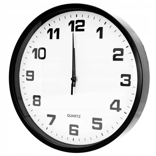 ZEGAR ŚCIENNY czarny 30 cm do salonu kuchni klasyczny na Arena.pl