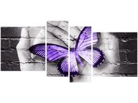 120CM 55 OBRAZ 4 ELEM MOTYL DŁONIACH ŚCIENNY