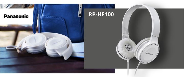 Panasonic RP-HF100 Słuchawki nauszne stereo białe zdjęcie 4