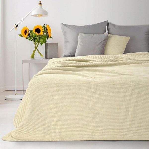 Koc narzuta AMBER 150x200 Design91 kremowy zdjęcie 2