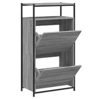 Szafka na buty, szary dąb sonoma, 60x34x112 cm