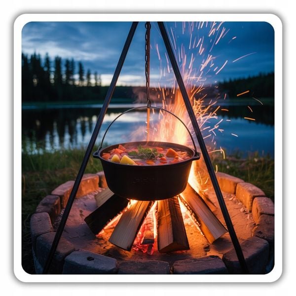 KOCIOŁEK ŻELIWNY WISZĄCY GARNEK MYŚLIWSKI WĘGIERSKI 7,2L NA OGNISKO zdjęcie 5