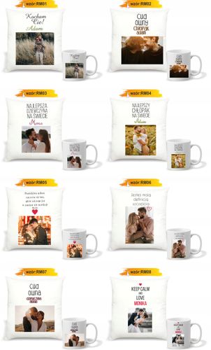 Zestaw PODUSZKA i KUBEK prezent DLA BABCI + zdjęcie twój napis IMIĘ na Arena.pl