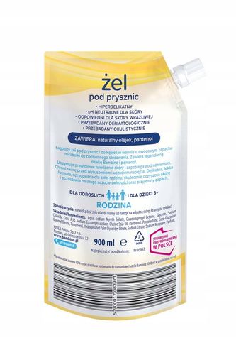 BAMBINO Żel pod prysznic Mirabelka zapas 3x 900ml na Arena.pl