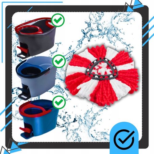 6x WKŁAD DO MOPA OBROTOWEGO MOP ZAMIENNIK VILEDA TURBO WKŁAD MEGA CHŁONNE na Arena.pl