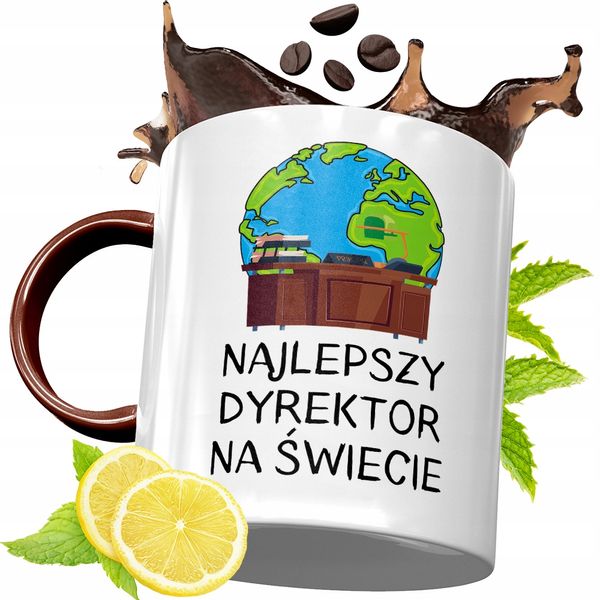 Kubek Bordowy Dla Dyrektora Na Urodziny Prezent Z Nadrukiem Ze Zdjęciem zdjęcie 1