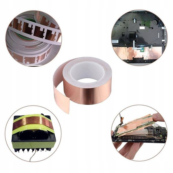 TAŚMA MIEDZIANA ODSTRASZAJĄCA ŚLIMAKI PRZECIW ŚLIMAKOM SAMOPRZYLEPNA 25M zdjęcie 14