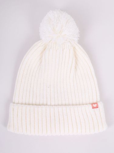 Czapka zimowa damska z pomponem ecru 56-58 YOCLUB na Arena.pl