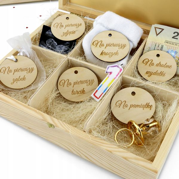 Pudełko wspomnień NADRUK prezent na chrzest pamiątka chrztu zdjęcie 3