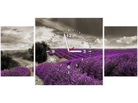 80X40CM ZEGAR LAWENDOWY WIDOK OBRAZ