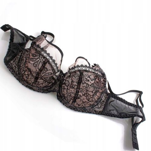 Ava 1396 Stanik BIUSTONOSZ Miękki soft wygodny Koronkowy 95F czarny na Arena.pl