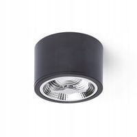 OPRAWA SUFITOWA GU10 SPOT NATYNKOWA LAMPA TUBA KINKIET CZARNA OKRĄGŁA 12 CM