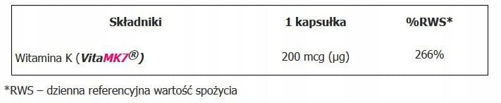 Aliness Witamina K2 z natto MK-7 200µg KOŚCI NACZYNIA KRWIONOŚNE 60kap zdjęcie 6