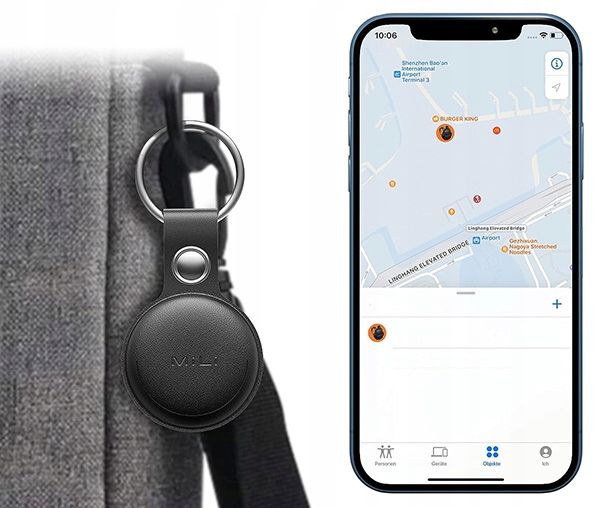 Bateria + Lokalizator GPS MiLi MiTag Białe Etui Pasujące Również do AirTag zdjęcie 3