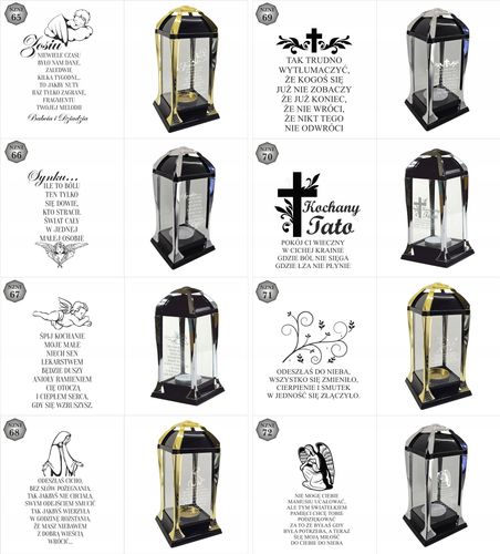 Kapliczka z grawerem Znicz pamiątkowy personalizowany napis dla dziadka na Arena.pl