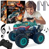 SAMOCHÓD MONSTER TRUCK ZDALNIE STEROWANY DINOZAURY PREZENTY DLA DZIECI
