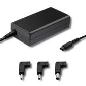 Qoltec Zasilacz specjalizowany do HP | 65W | 3 wtyczki | +kabel zasilający