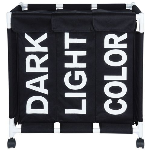 Kosz na Pranie Dzielony do Segregacji 3-komory Trzykomorowy Łazienkowy 137L na Arena.pl