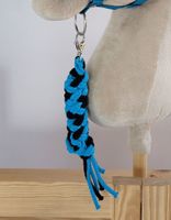 uwiąz dla hobby horse ze sznurka - czarno-turkusowy