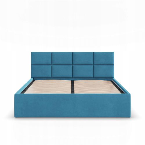 Łóżko Ramowe BORGO TURKUSOWE Tapicerowane Podwójne 180x200 VELVET na Arena.pl