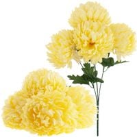 Chryzantema W Bukiecie Sztuczne Kwiaty Jak Żywe 45Cm Duży Bukiet Chryzantem