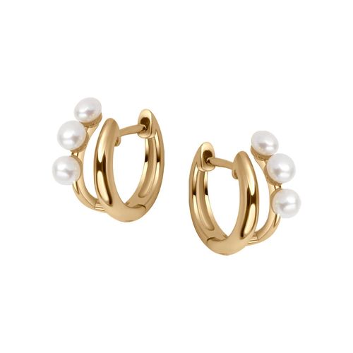 Srebrne kolczyki Staviori z perłami na Arena.pl