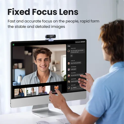 Kamera internetowa Full HD z mikrofonami do nagrań Video USB-A - szara na Arena.pl