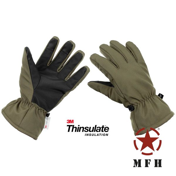 Rękawice Soft Shell 3M Thinsulate oliwkowe S zdjęcie 2