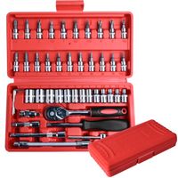 ZESTAW KLUCZY NASADOWYCH KLUCZE TORX GRZECHOTKA NASADKI NARZĘDZIOWYCH 46el