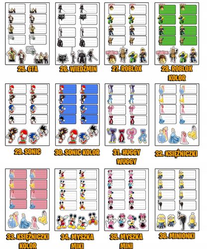 NAKLEJKI NA ZESZYT ZESZYTY NALEPKA 8szt - ROBLOX WZORY Z GIER + GRATIS na Arena.pl